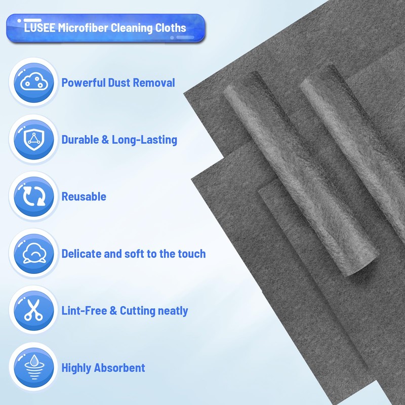 LUSEE Microfibre Cleaning Cloth, Thickened Magic Cleaning Cloth, Reusable Cleaning