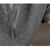 VersaKits Bullet Pendant Necklace for Men Black Stainless Steel Punk