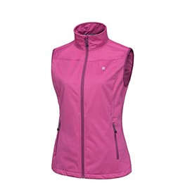 Little Donkey Andy Women's Lightweight Softshell Vest, Windproof Sleeveless Jacket for Running Hiking Travel, Rose XS