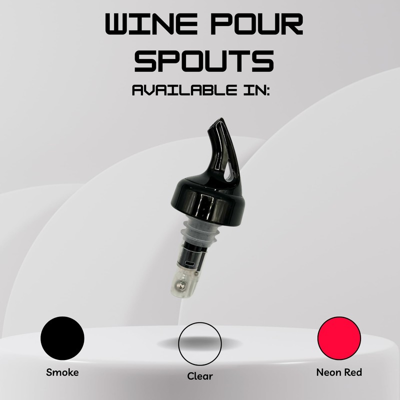 Wine-by-the-Glass 3 oz Portion Spouts with Smoke Top – Pack