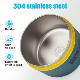 THKFISH Fishing Bait Container, Stainless Steel Insulated Live Bait Storage, Worm Bait Holder, Bait Storage Box, Nightcrawler Box, Bait Bucket to Keeps Bait Fresh and Alive