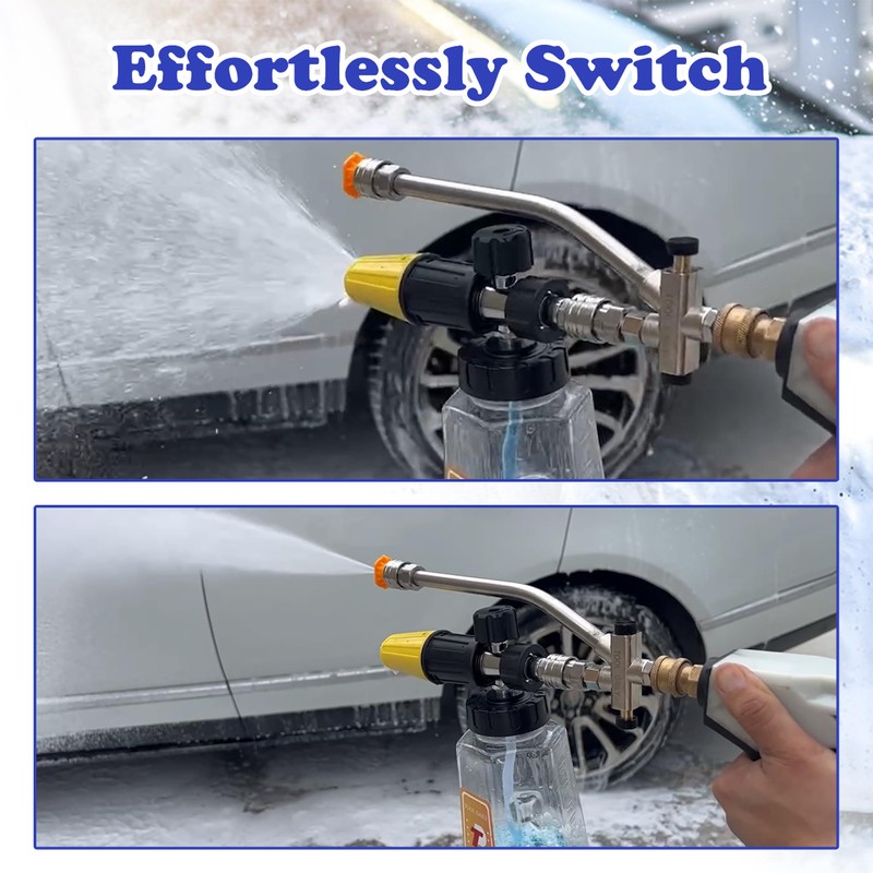 Tool Daily Pressure Washer Foam Cannon with Dual-Connector Accessory, Power
