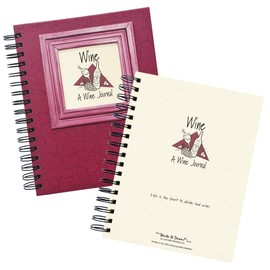 Journals Unlimited"Write it Down!" Series Guided Journal, Wine, A Wine Journal, with a Cranberry Hard Cover, Made of Recycled Materials, 7.5"x9"