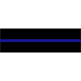 StickerTalk Thin Blue Line Flag Vinyl Sticker, 10 inches by 3 inches