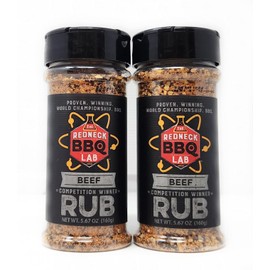 2 Pack of Competition Winner Seasoning and Spices The Redneck Lab Barbecue Rub (5.67oz, Beef)