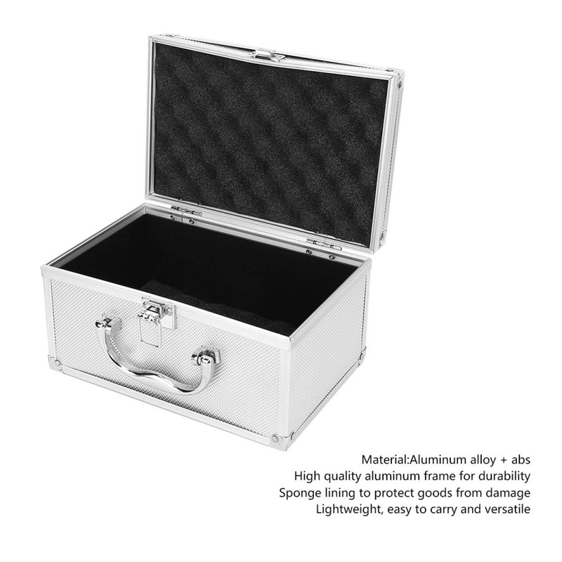 ASHATA Aluminum Hard Case Portable Display Case Tool Case Aluminium