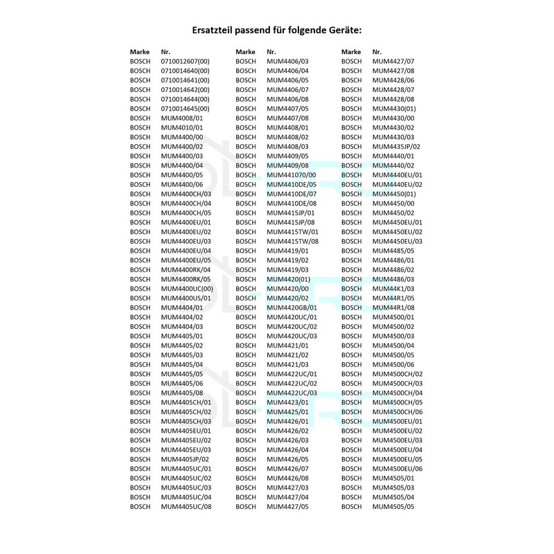 DL-pro Dough Deflector Dough Hook Scraper Suitable for Bosch Siemens