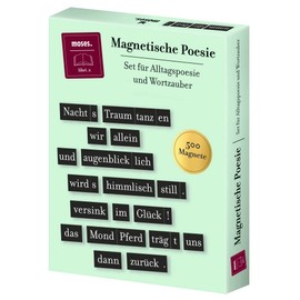 moses. libri_x Magnetic Poetry Set for Everyday Poetry and Word Spell, 500 Magnets for Magnetic Board, Memo Board or Fridge