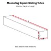 2 x 2 x 37" White Square Mailing Tubes