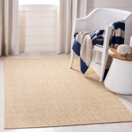MARTHA STEWART x SAFAVIEH 6' x 9' Ivory MSR9501C Farmhouse Sisal & Jute Area Rug