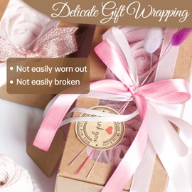 Luomorgo 3/8 Inch Satin Ribbon, 25 Yards Pink Satin Ribbon, Fabric Ribbon for Gift Wrapping, Craft, Wedding, Birthday Party Decorations