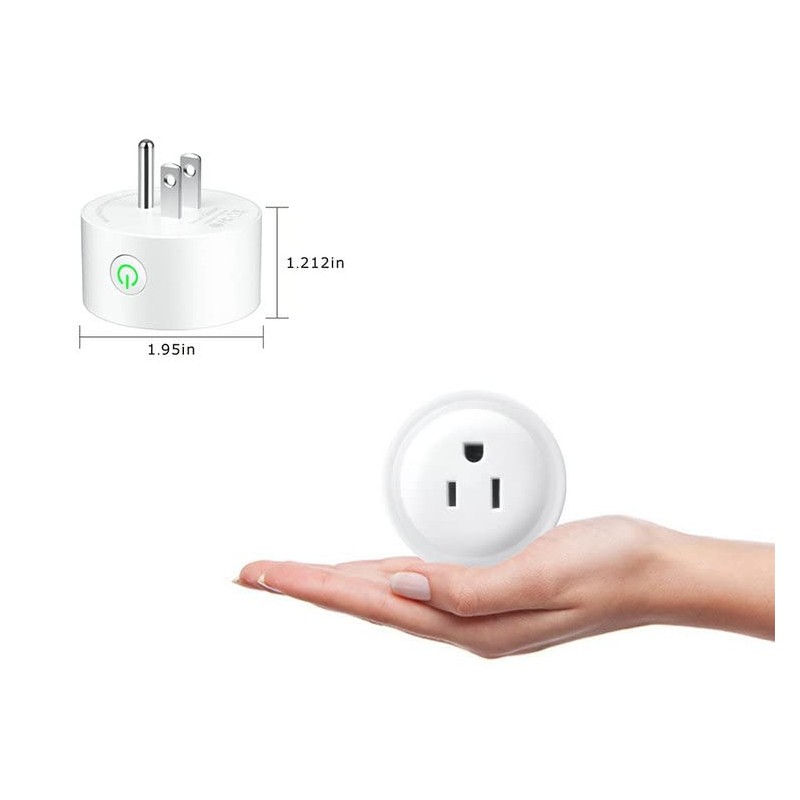Wi-Fi Plug with Alexa/Google Home/Smart Life, Smart Home Hub, Timer,