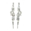 Stunning Faux Pearl and Simulated Rhinestone Drop Post Earrings