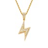 Kawailay Flash Necklace Rhinestone Flash Pendant Chain Rock Punk Hip