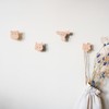 Scandinavian Animals Wall Hooks Made of Untreated Oak Wood (Elk
