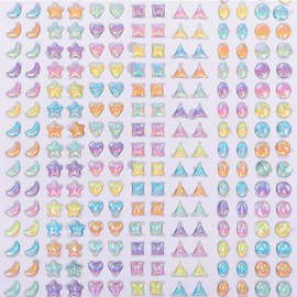 Baker Ross Pastel Crystal Stick On Stones - Pack of 560, Kids Spring Gem Craft Supplies (FC353)