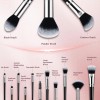 SOYOK 14pcs Premium Synthetic Makeup Brush Set Travel Black