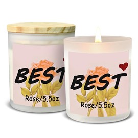 Scented Candles Gift: Glass Aromatherapy Can Burn 40 Hours Household Aromatherapy Soy Wax Jar 5.3 oz Scented for Women Bathing Yoga Meditation Perfect Birthday Christmas Gifts 2 Pack