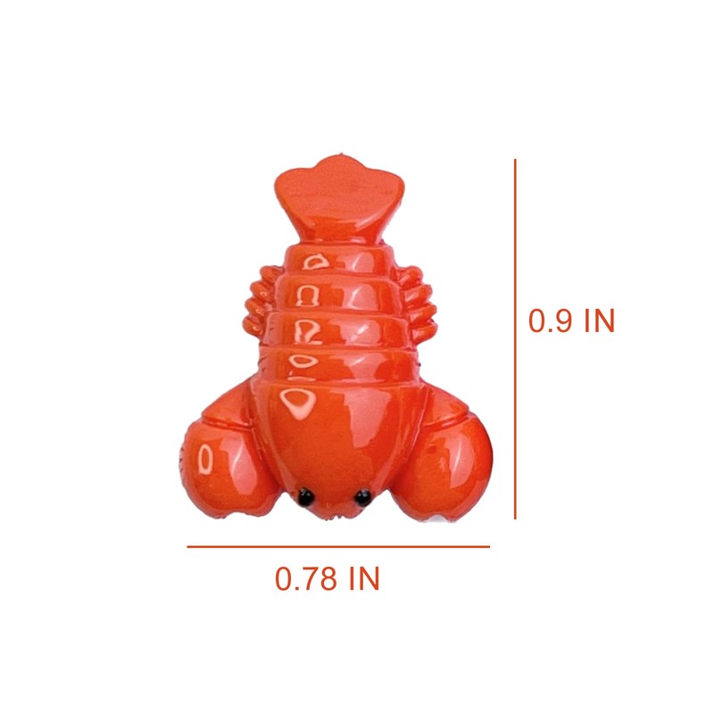 NIIIYTYB 50 Pcs Lobster Decor Mini Resin Lobster Figurines Tiny