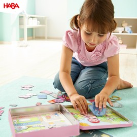 HABA Dress-Up Doll Magnetic Game Box & Magnetic Puzzle for Toddlers, Travel-Friendly Road Trip Toy for Kids, Toddler Activities for 2-4 Year Olds, 54 Piece Set