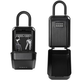 NBYT Portable Combination Lock keybox, Wall Mount,For House Keys Key Hiders to Hide a Key Outside,Waterproof Key Safe Storage Lock Box(With Shackle)