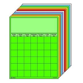 Shapes Etc Vertical Calendar Super Set, 28 X 22 in, Assorted Color, Set of 12