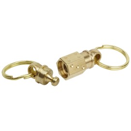 prendre PR-FB07 Brass Key Chain, Breakaway Type, Key Ring Included, Removable, Lightweight, Small, Outdoor, Keys, Convenient to Carry, Detachable