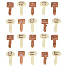 20Pcs Resin Plant Sign Board Min Tag Garden Miniature Bonsai Succulent Pot Decoration