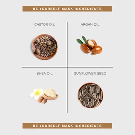 Ginger Milk Hydrating Hair Mask for Curly, Wavy, and Coily Hair - Nourishing Formula for Defined Curls, Frizz Control, and Shine - Sulfate-Free | Be Yourself 17 oz