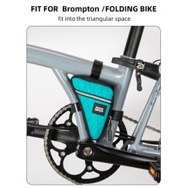 ROCKBROS Triangle Bike Bag for Brompton Bike Frame Bag Folding Bicycle Cycling Storage Bag Cycling Pouch Blue