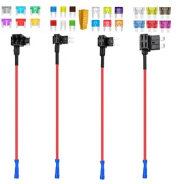 4 Pack Assorted Fuse Taps (Micro2, Mini, Low Profile Mini, Standard) & 37 Blade Fuses, Add-A-Circuit Adapter, Fuse Puller - Ideal for Cars, Trucks, SUVs, ATVs, Boats Complete Kit (4Pack)