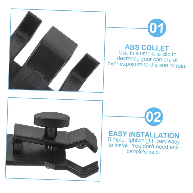 Tofficu Outdoor Tripod Umbrella Clip for Photography Fixing Clamp Accessory