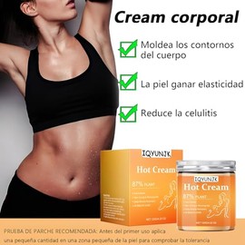 Crema Reductora, Crema Caliente 100% Natural, Hipoalergénico, Grasa Corporal Masaje Gel, Compatible con Anti Celulitis, Redefine Silueta, Potente Adelgazante, para Muslos, Abdomen, Brazos y Glúteos