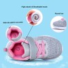 COODO - Zapatillas deportivas para niños y niñas, Negro/Rosado, 16
