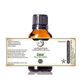 100% Pure Expressed Lime Essential Oil || Key Lime Citrus Aurantifolia - Mexico - 10ml w/Euro Dropper