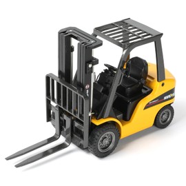 Risopen Forklift Toy 1:50 Metal Rod Forklift Model Mini Engineering Car Toy for Adults and Children