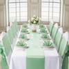 Sage Green Table Runner 12x108 Inches Long, Satin Silk-Like Smooth