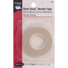 Dritz 406 1/4-Inch by 10-Yard Wash Away Wonder Tape (3 Pack)