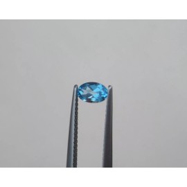 pinnaclediamonds Swiss Blue Topaz Oval Faceted Loose Natural Gem 6x4mm
