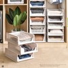 Stackable Storage Basket Plastic Large Open Drawer Wardrobe Cloth Container
