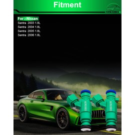 SZKAIDAG Upgraded Fuel Injectors fit for:-Nissan Sentra 2003 2004 2005 2006 03 04 05 06 1.8L 1.8, 0280156159 (4 Pcs ALL NEW Fuel Injectors)