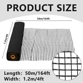 veonly Geogrid Roll, 4ft x 164ft Fiberglass Geogrid for Retaining Walls, Slopes, Driveways Stabilization, Universal Gravel Ground Grid, Geo Grid Tensile Force Value 50KN