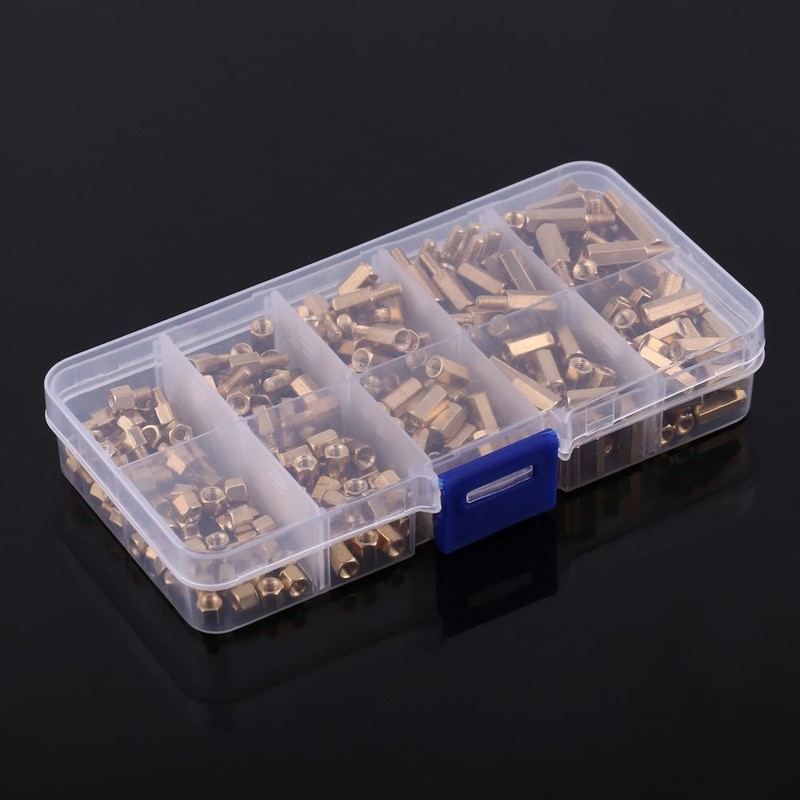 300pcs M3 Brass StandOff Set Hex Male Female Hex Spacers