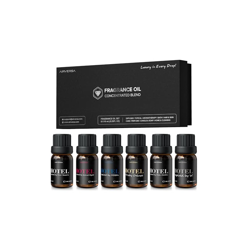 Airversa Hotel Scent Diffuser Oils, Fragrance Oils Set, 10mL |