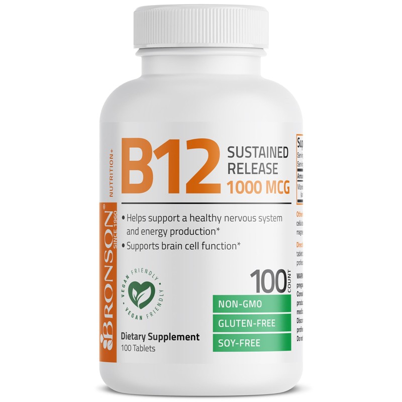 Bronson Vitamin B12 1000 mcg Sustained Release Premium Non GMO