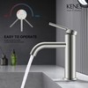 KENES Brushed Nickel Bathroom Faucet Single Hole Modern Bathroom Sink