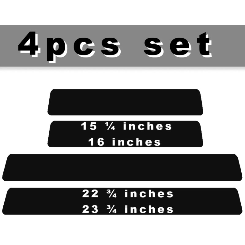 Advanced Trims 4Pcs RED Car Threshold Strip Door Plate Sill
