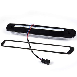 CHEDA Third Brake Lights, Compatible with 2007-2013 Chevy Silverado GMC Sierra 1500 2500 3500, Clear Lens Black Housing 3D LED Bar Tail Cargo Lamp, GM25890530