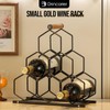 Drincarier Small Black Wine Rack 6 Bottle Holder Countertop -