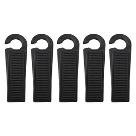 OUDQFCJ Set of 5 Door Stoppers Floor Door Wedge – Door Stopper, Plastic Wedges, Door Stopper Black, Door Holder, Rubber Door Wedge
